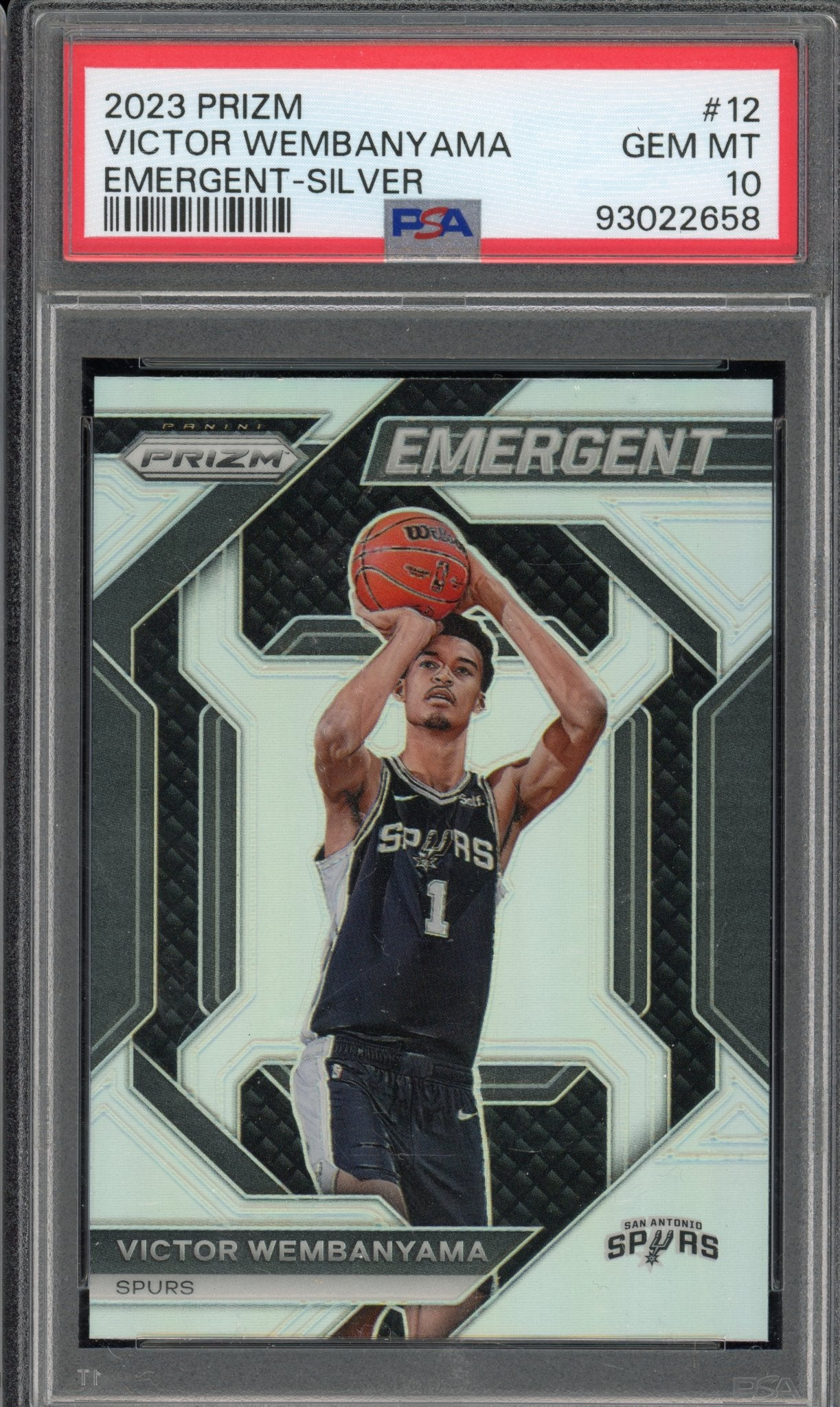 2023 Prizm Victor Wembanyama Emergent Silver PSA 10 RC