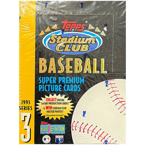 1993 Topps Stadium Club Baseball Series 3 Hobby Box