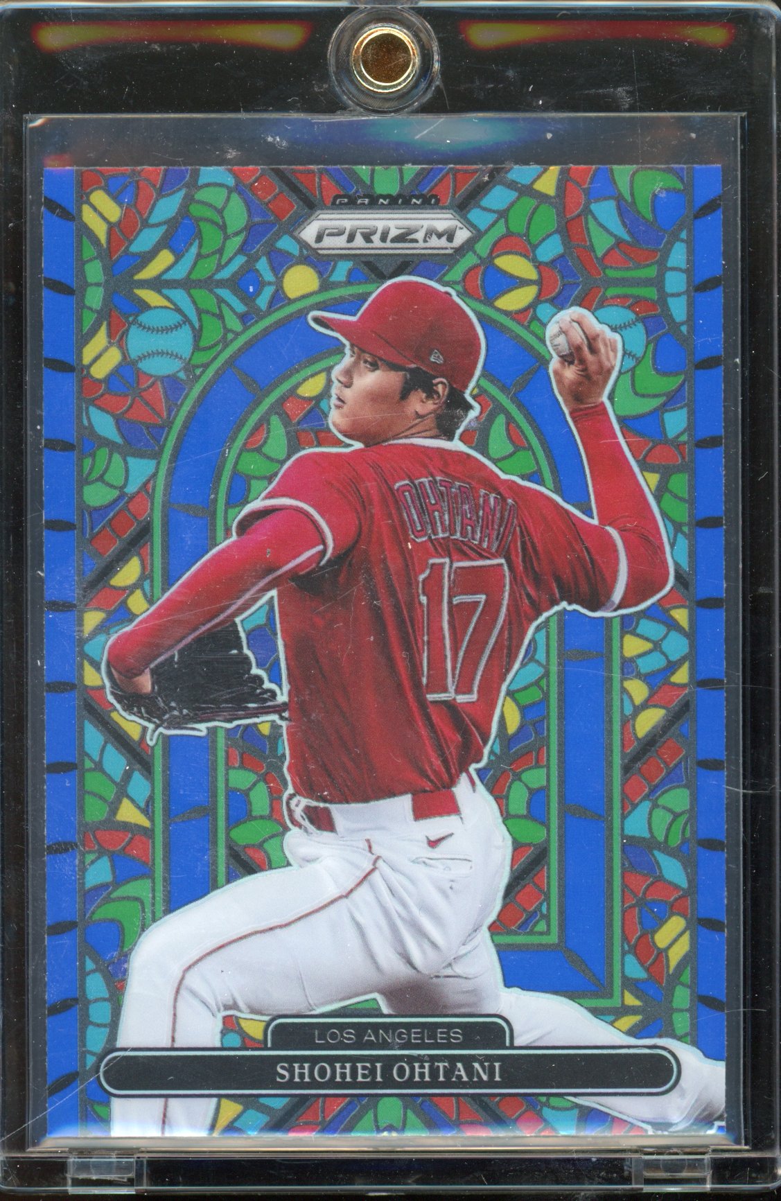 2022 Prizm Shohei Ohtani Stained Glass Blue