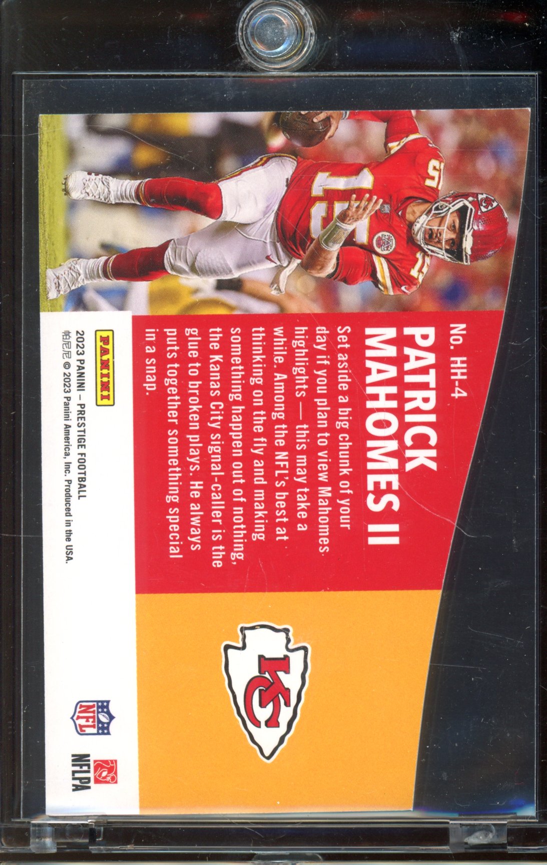 2023 Prestige Patrick Mahomes Human Highlight Film Case Hit SSP