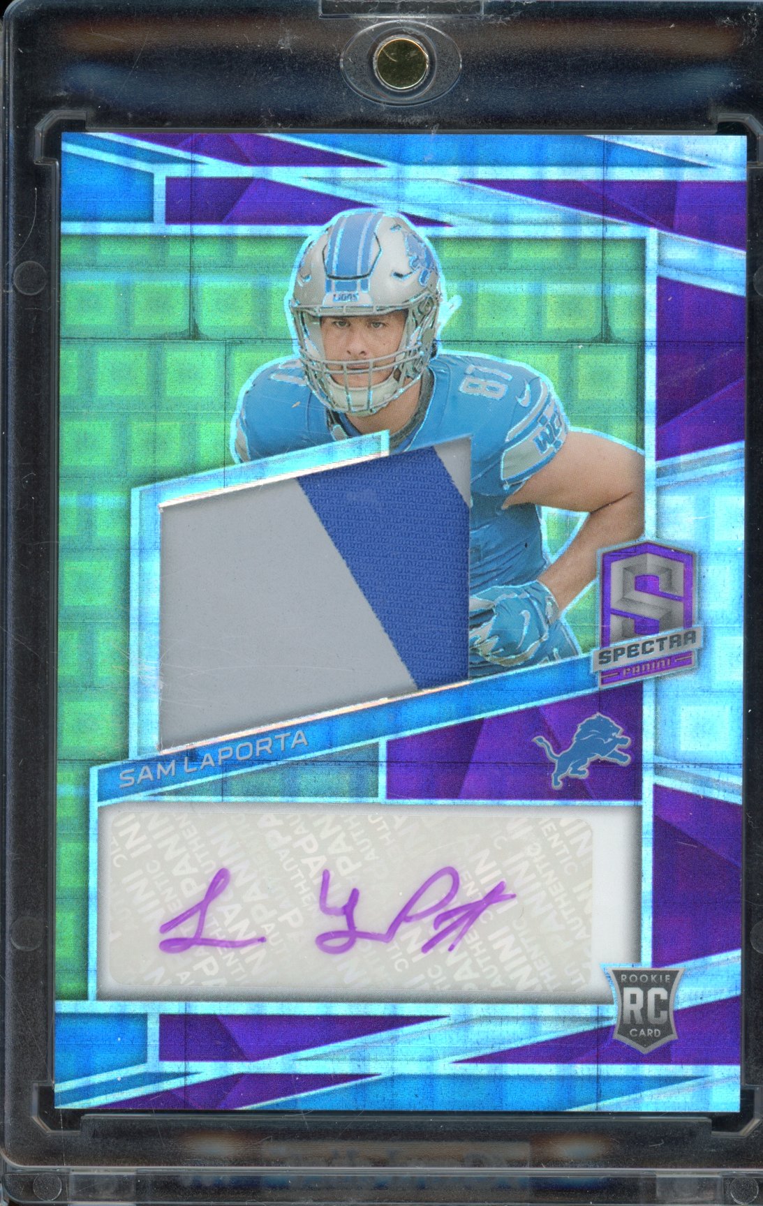 2023 Spectra Sam LaPorta Rookie Patch Auto 10/30 RC