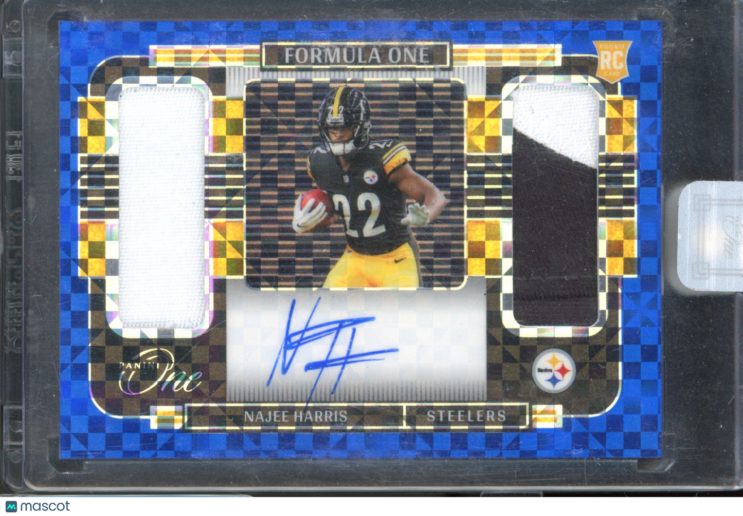 2021 Panini One Najee Harris Formula One Blue Patch Auto 67/75 RC