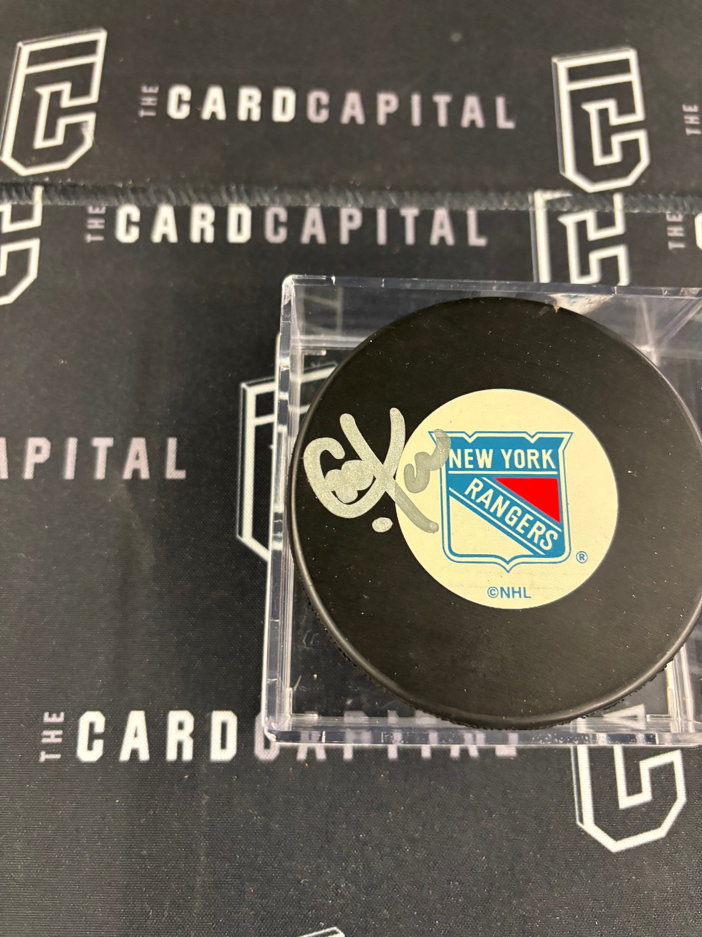 Chris Kreider Signed Hockey Puck JSA Rangers
