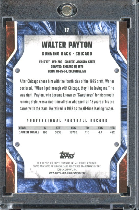 2025 Resurgence Walter Payton /15 Lime Green Surge