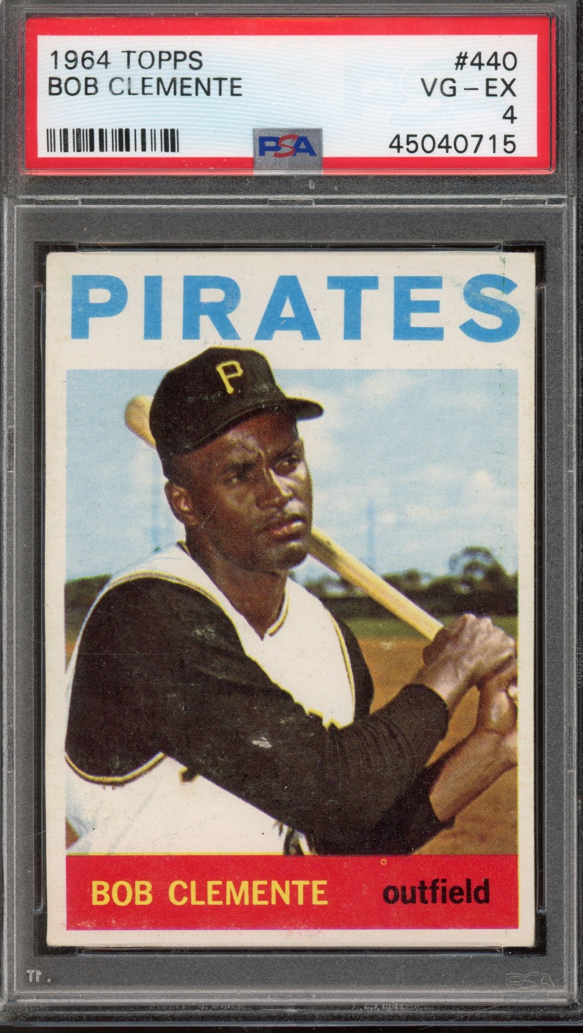1964 Topps Roberto Clemente PSA 4 Nicely Centered