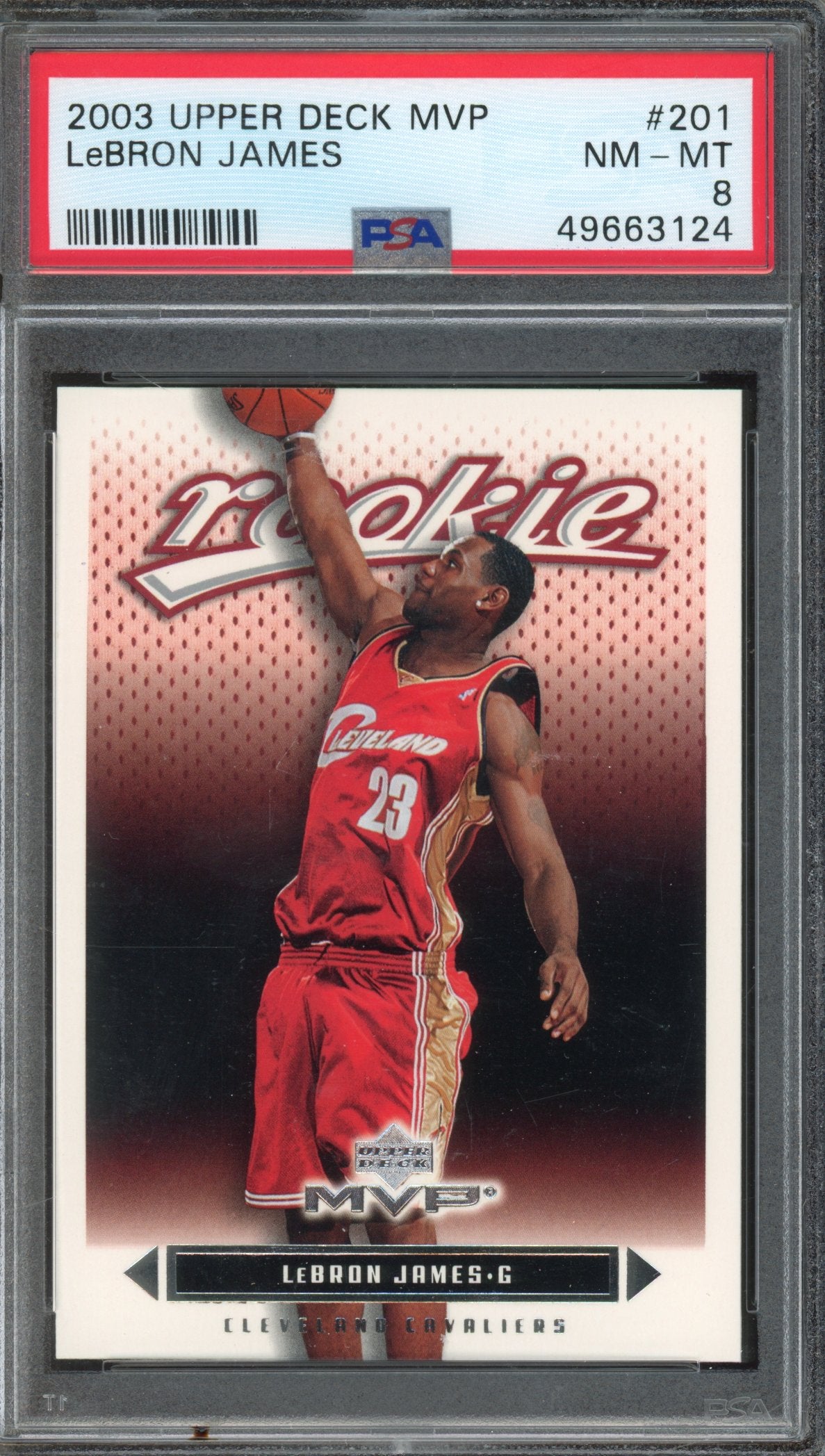 2003 Upper Deck MVP Lebron James Rookie PSA 8