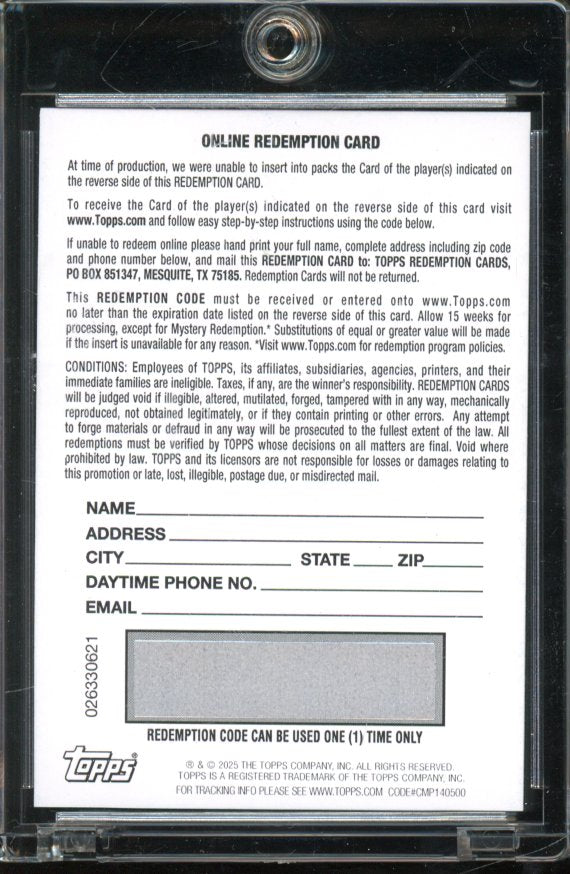 2025-26 Topps LeBron James Red Rainbow Parallel /5 Auto