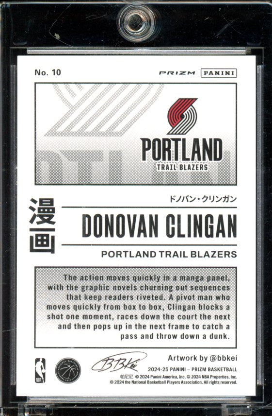 2024-25 Prizm Donovan Clingan Manga Rookie Case Hit
