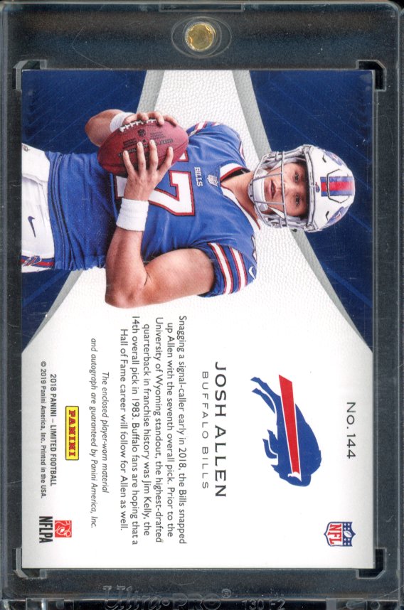 2018 Limited Josh Allen Rookie Patch Auto /20