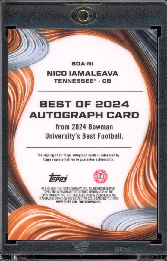 2024 Bowman U Best Nico Iamaleava Gold Auto /50