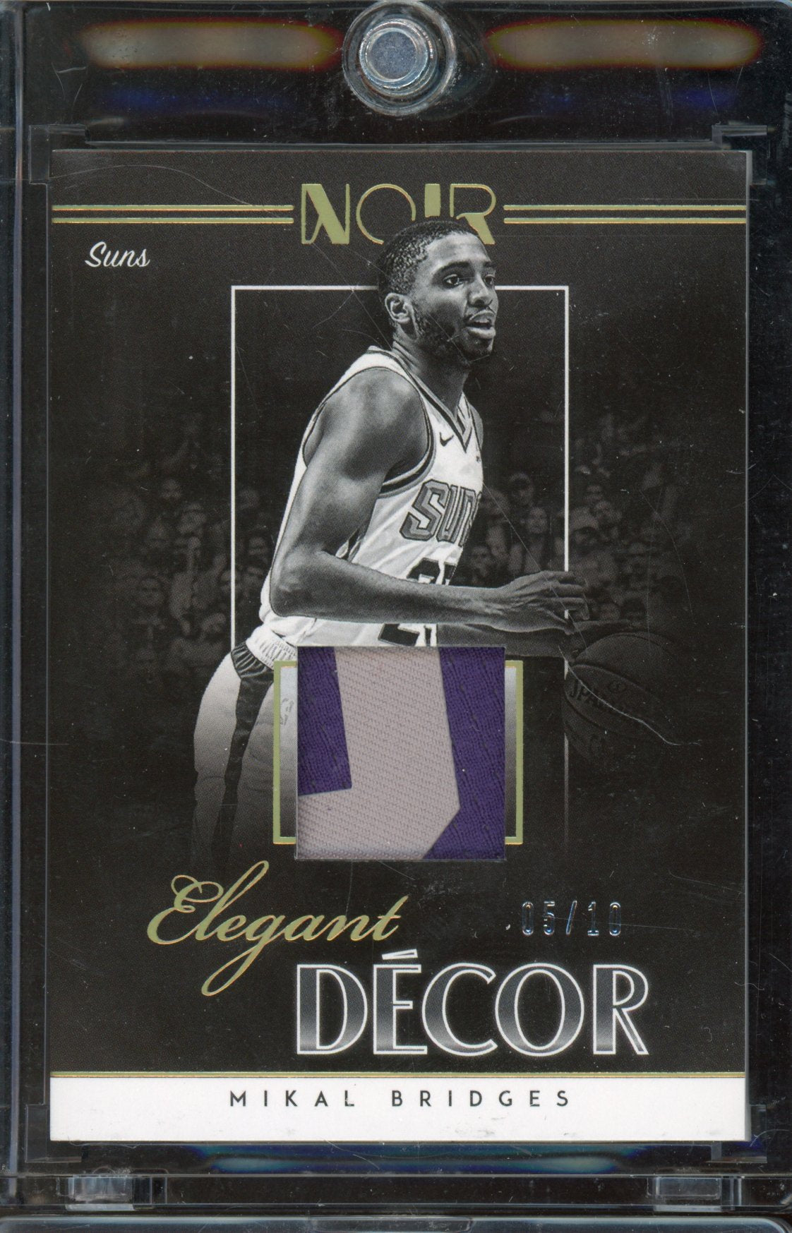 2018-19 Noir Mikal Bridges Elegant Decor Rookie Patch /10