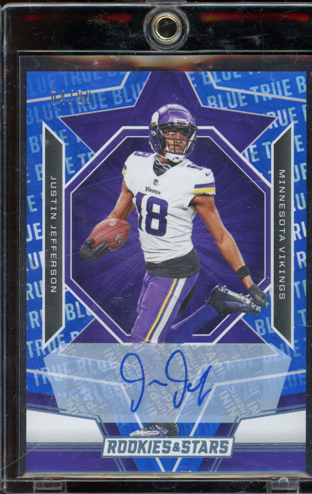 2023 Rookies & Stars Justin Jefferson True Blue Auto 04/99
