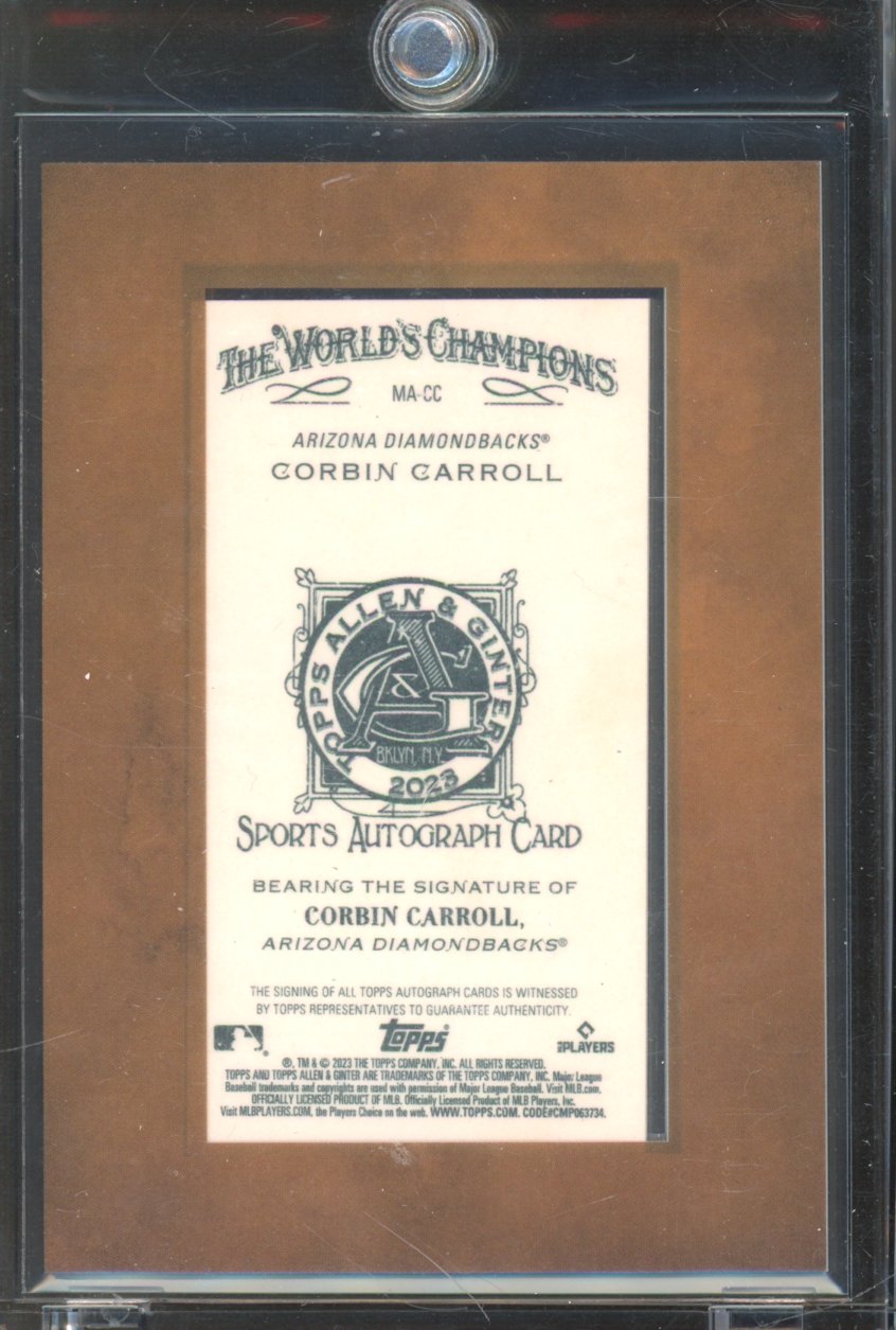 2023 Allen & Ginter Corbin Carroll Framed Rookie Auto