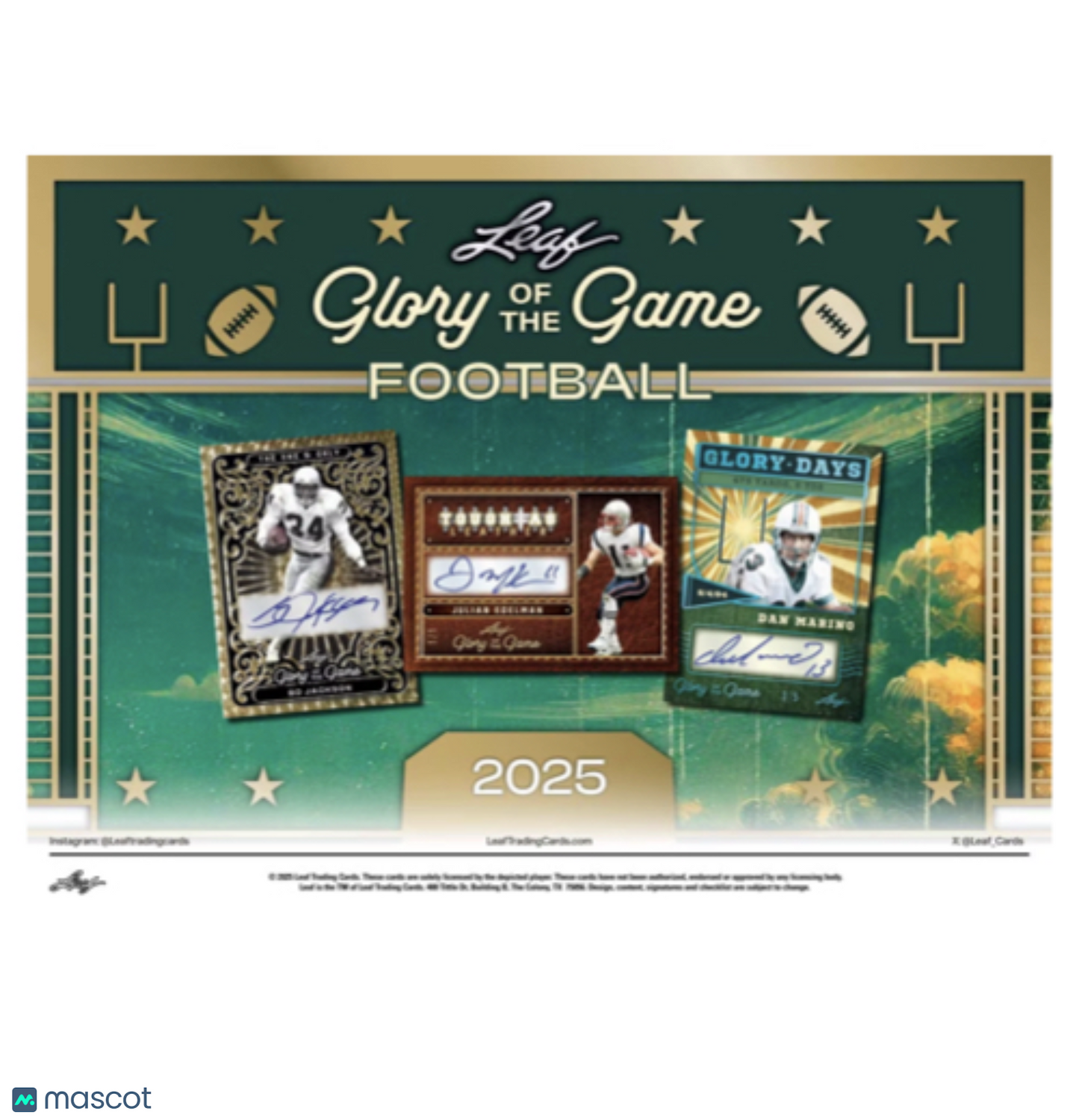 PRE ORDER 2025 Leaf Glory of the Game Football Hobby Box