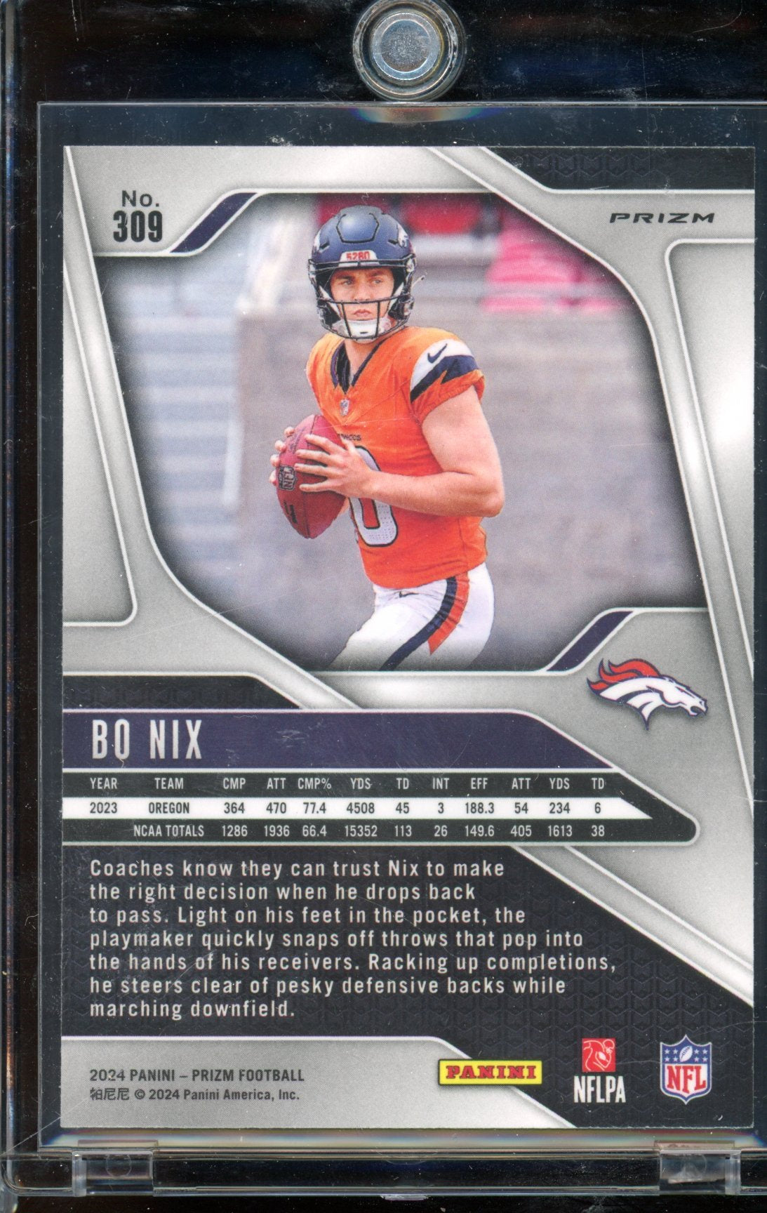 2024 Prizm Bo Nix Orange Lazer RC
