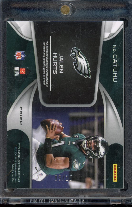 2022 Spectra Jalen Hurts Orange Patch /10