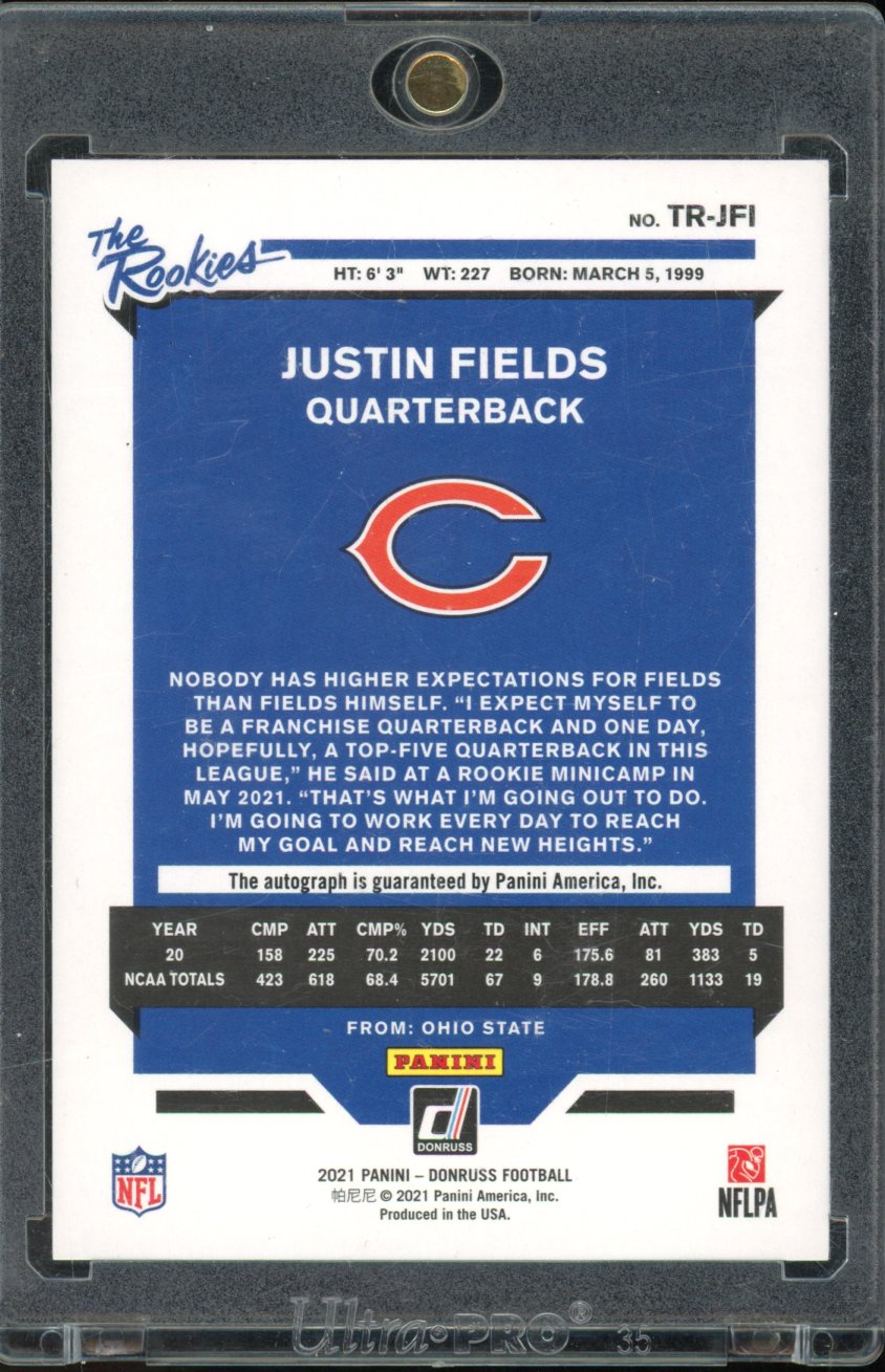 2021 Donruss Justin Fields The Rookies Auto /299