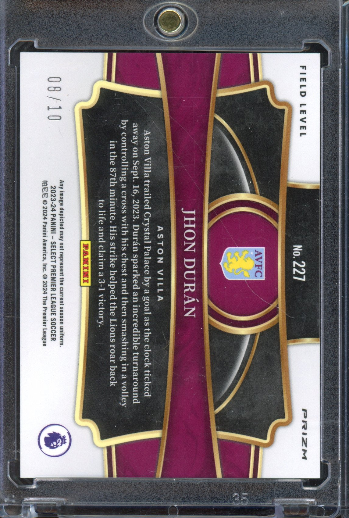 2023 Select Jhon Duran Gold Mojo Field Level 08/10 RC