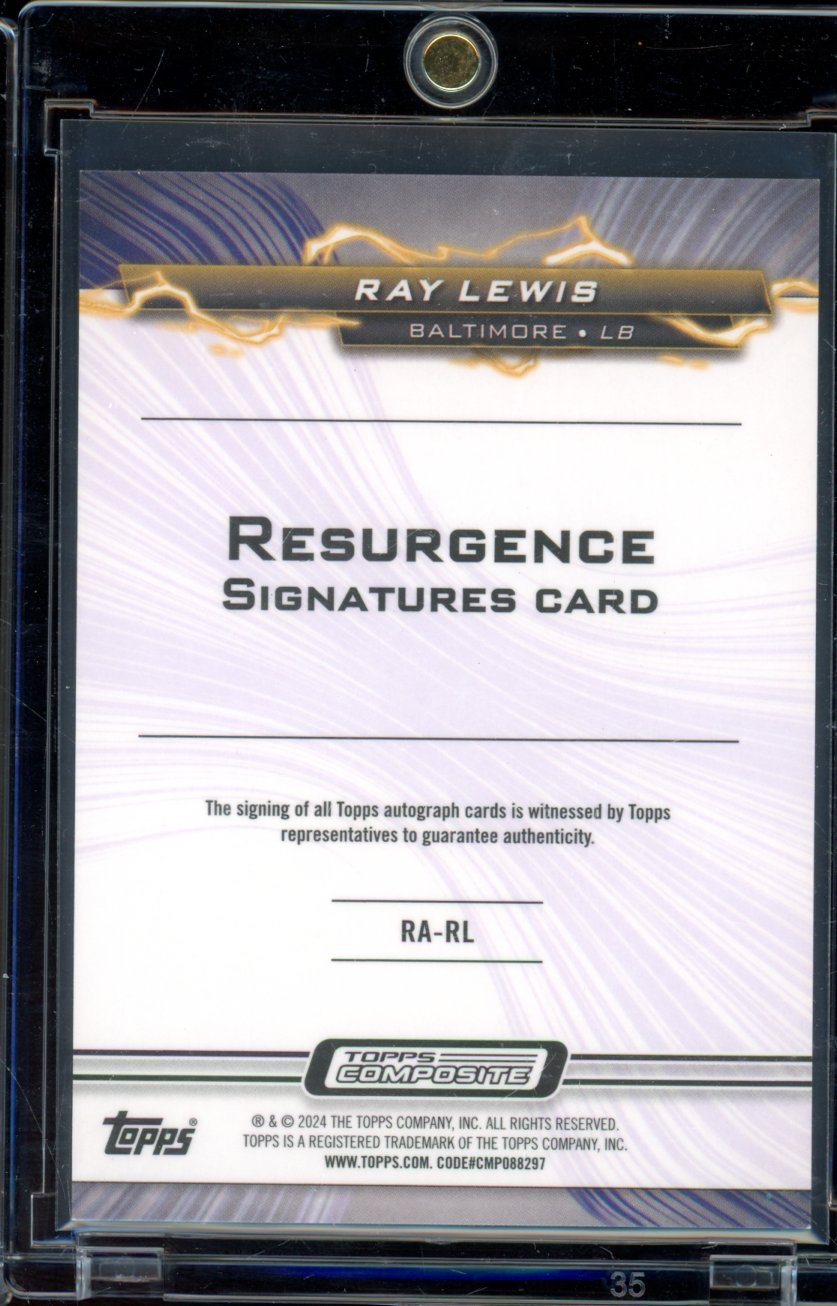 2024 Topps Resurgence Ray Lewis Auto /25