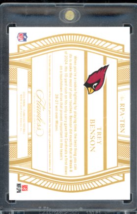 2024 Flawless Trey Benson Green /5 Rookie Patch Auto