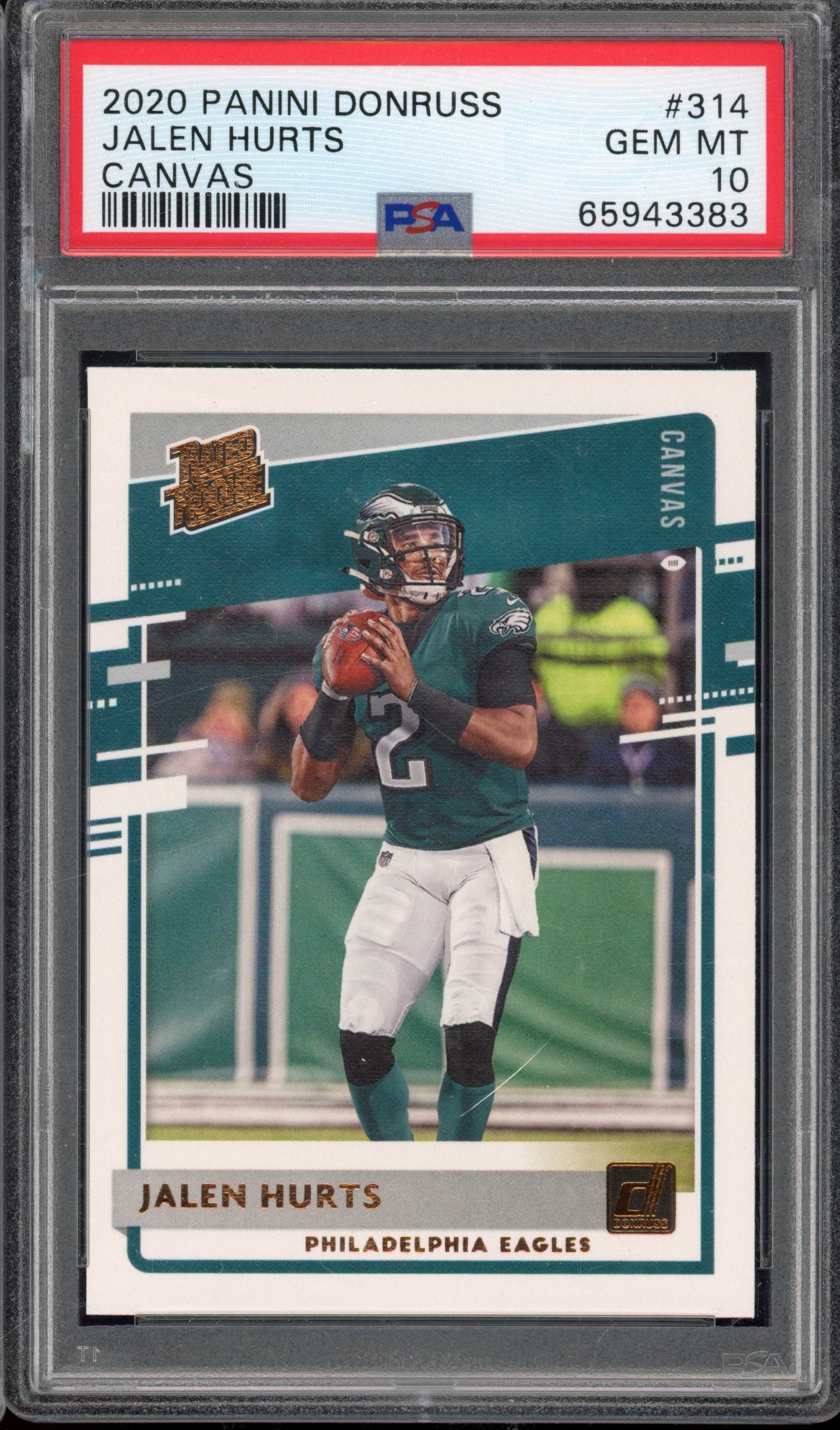 2020 Donruss Jalen Hurts Canvas PSA 10 RC