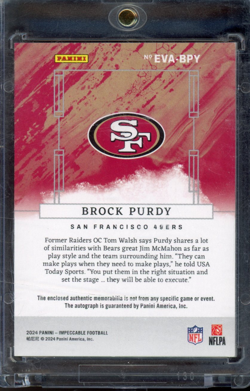 2024 Impeccable Brock Purdy Elegance Patch Auto /35
