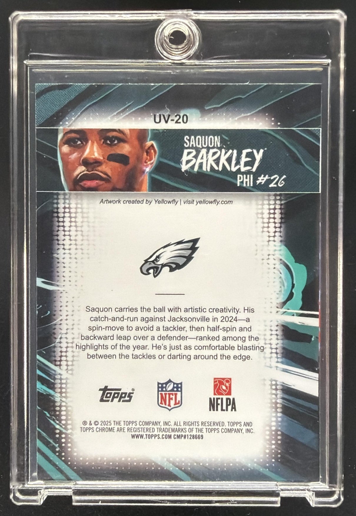 2025 Topps Chrome Saquon Barkley #UV-20 Ultra Violet SSP