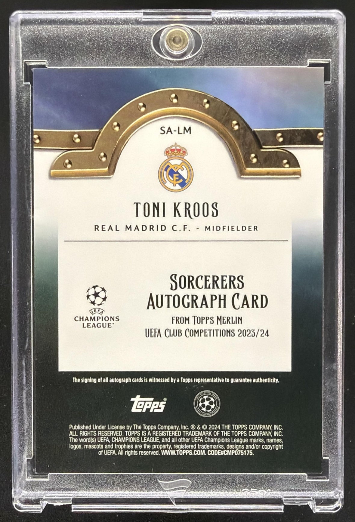 2023 Topps Chrome Merlin UEFA Club Competitions Toni Kroos #SA-LM Sorcerers Auto
