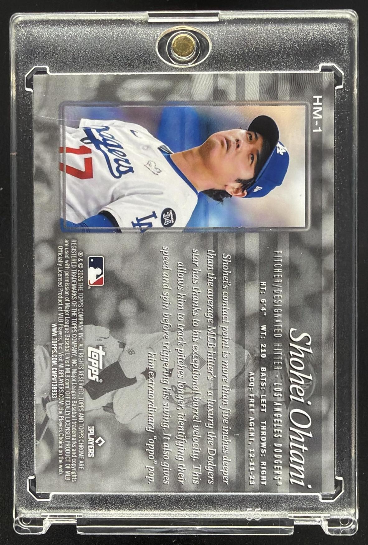 2026 Topps Chrome #HM-1Shohei Ohtani Hobby Masters