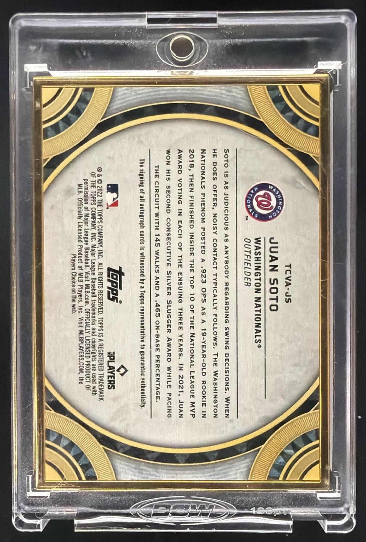 2022 Topps Juan Soto #87BA-JS 1987 Baseball 35th Anniversary Auto Series Two Gold /50