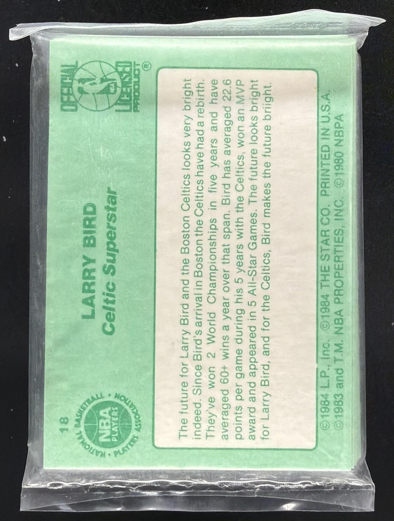 1984-85 Star All-Star Game Larry Bird #2