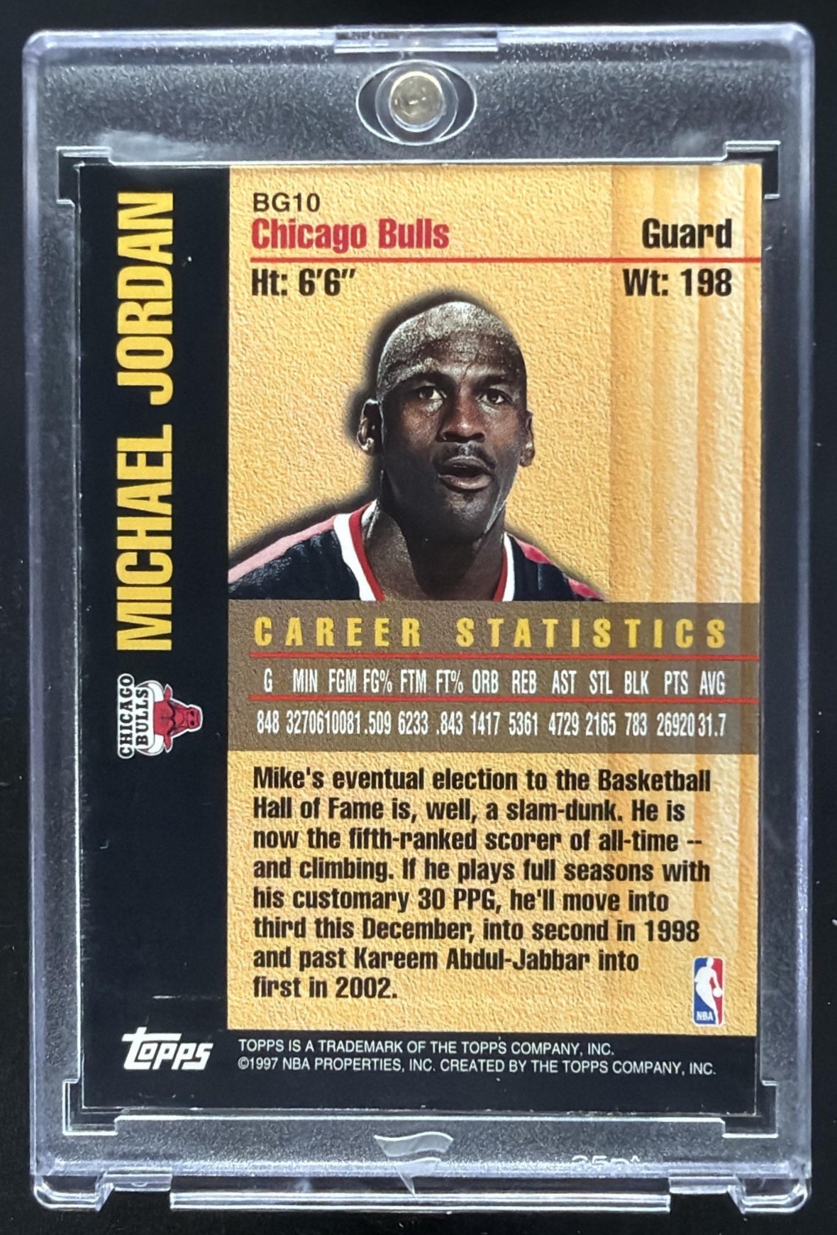 1997-98 Topps Michael Jordan #BG10 Bound for Glory