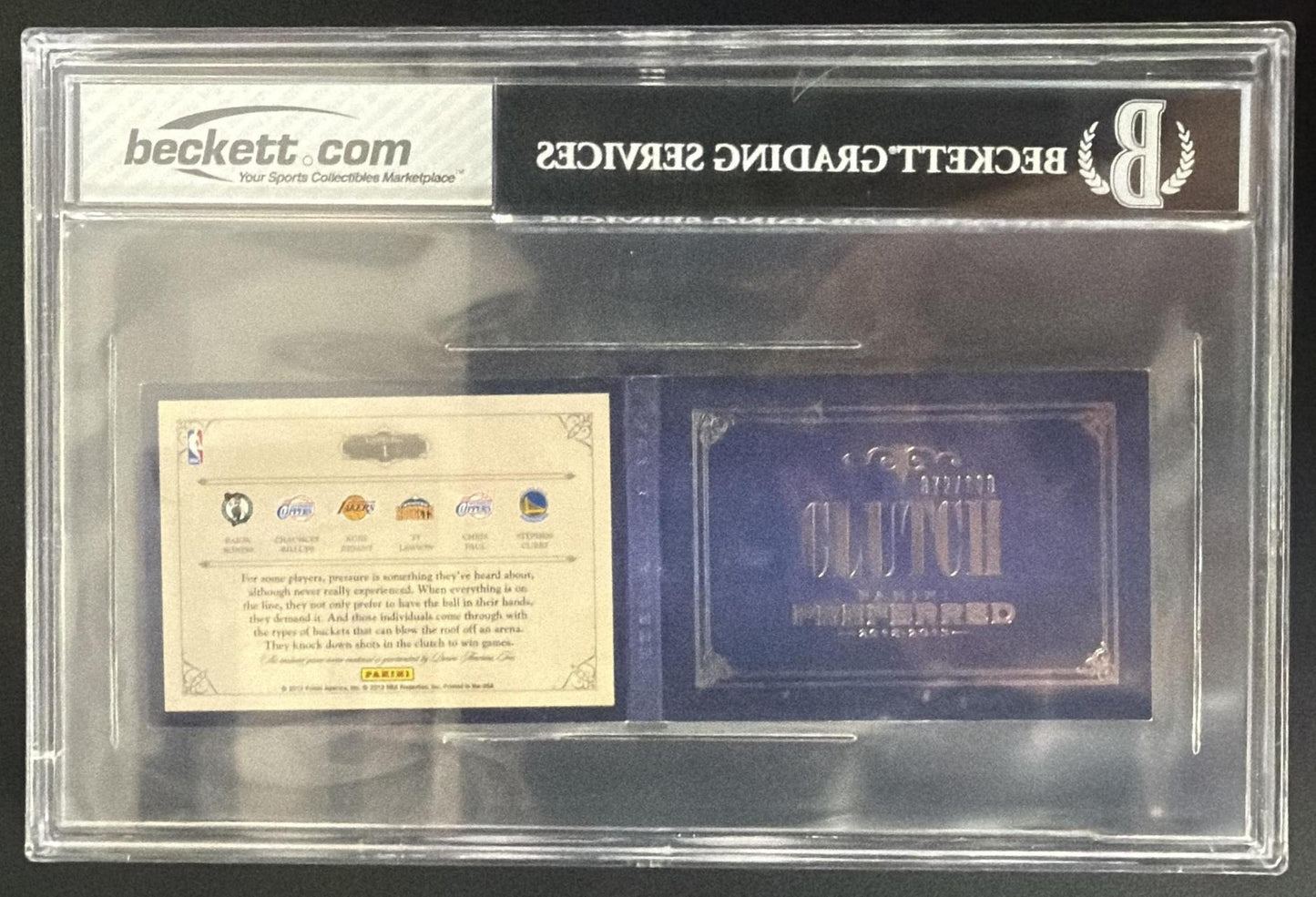 2012 Panini Preffered Kobe Bryant Stephen Curry Booklet /199 BGS 8
