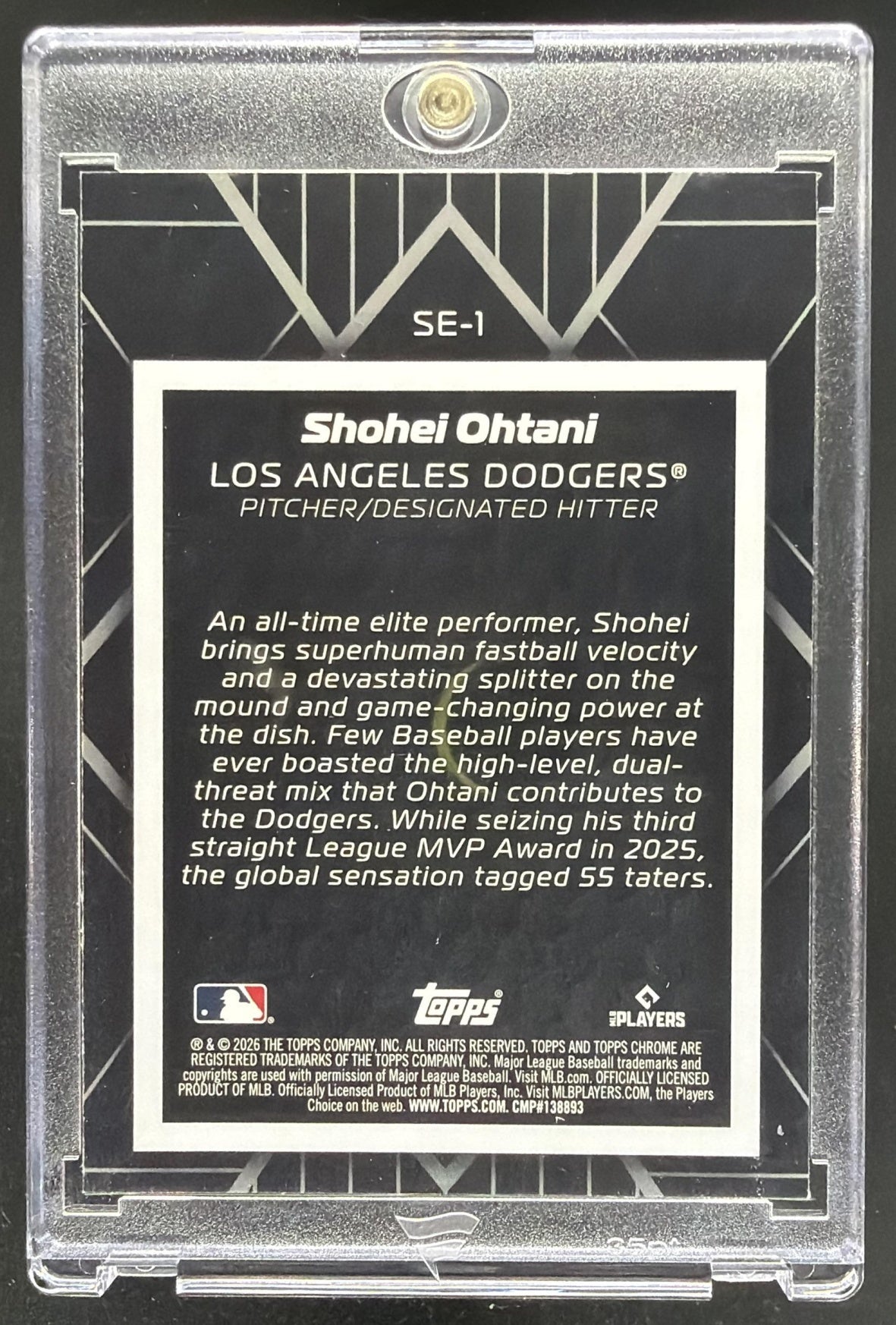 2026 Topps Chrome Shohei Ohtani #SE-1 Shadow Etch