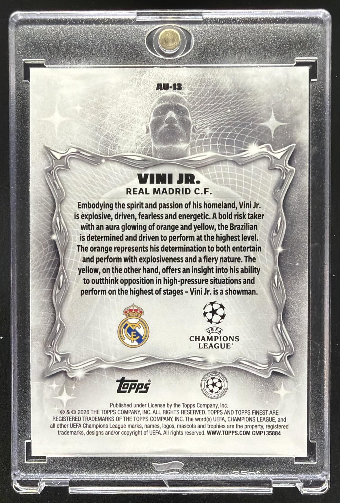 2025-26 Topps UEFA Club Competition Finest Vini Jr. #AU-13 Aura