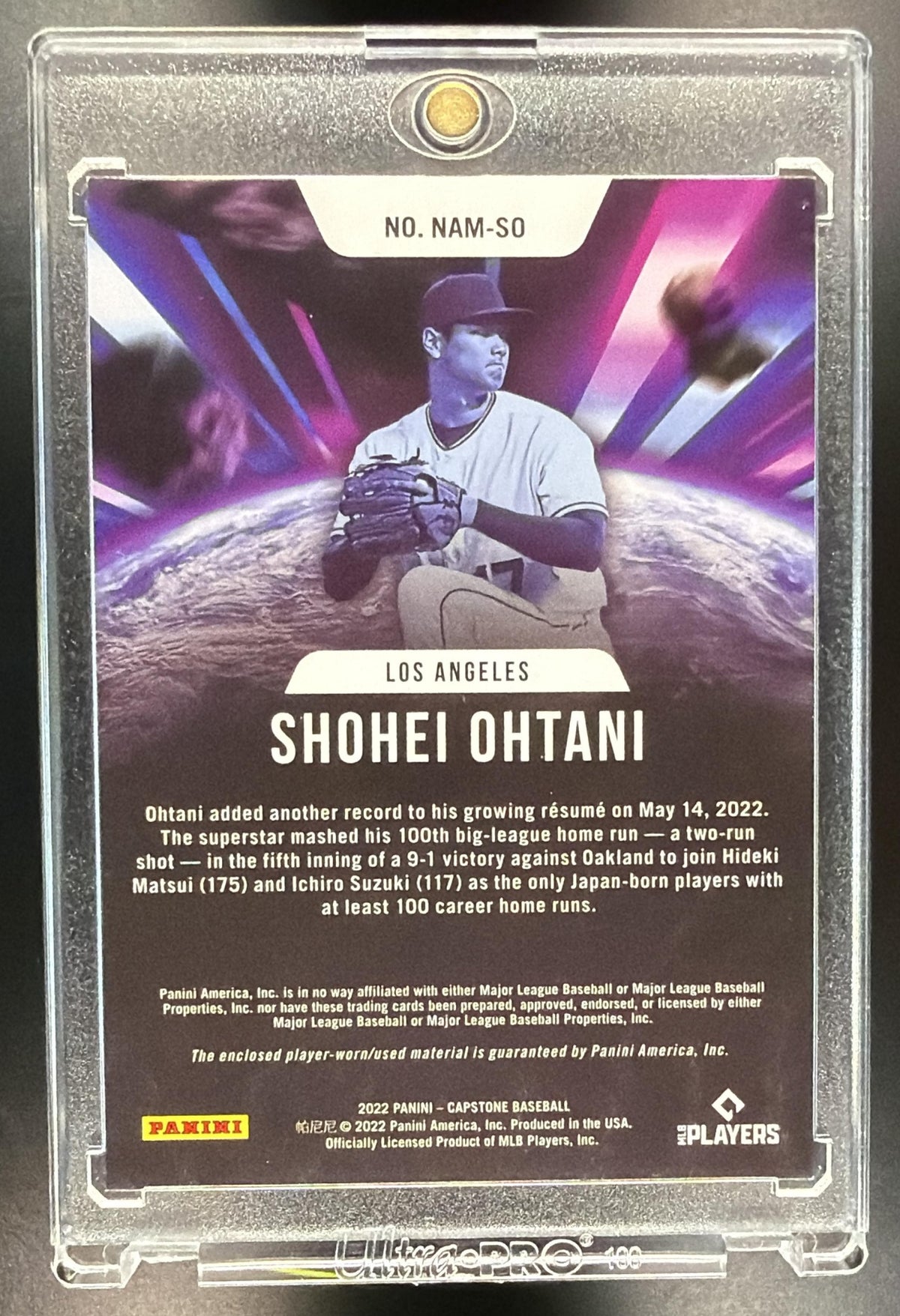 2022 Panini Capstone Shohei Ohtani #NAM-SO New Age Materials MEM