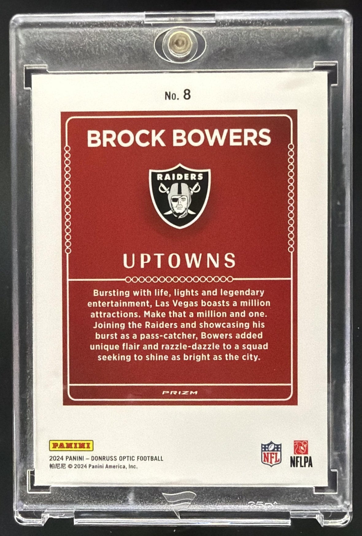 2024 Panini Donruss Optic Brock Bowers #8 Uptowns RC SSP