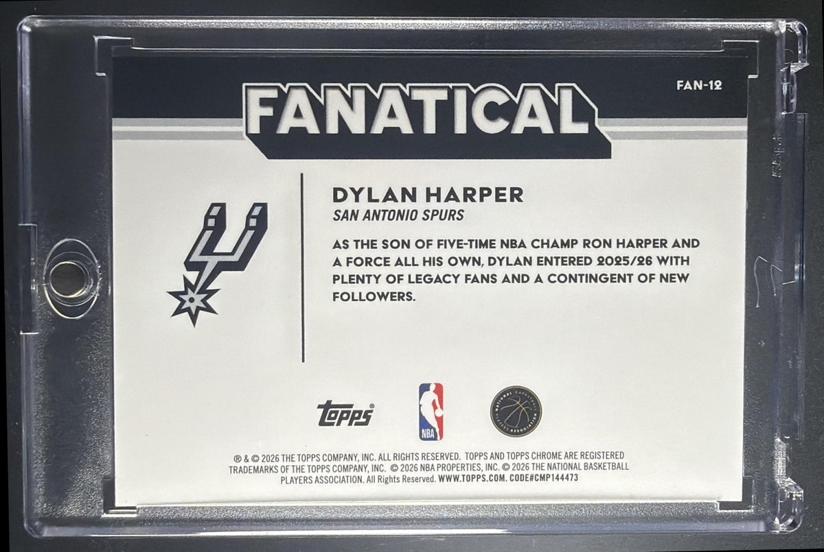 2025-26 Topps Chrome Update Dylan Harper #FAN-12 Fanatical RC