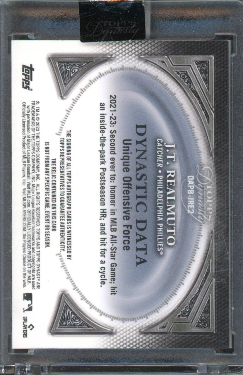 2023 Topps Dynasty J.T. Realmuto Patch Auto 10/10