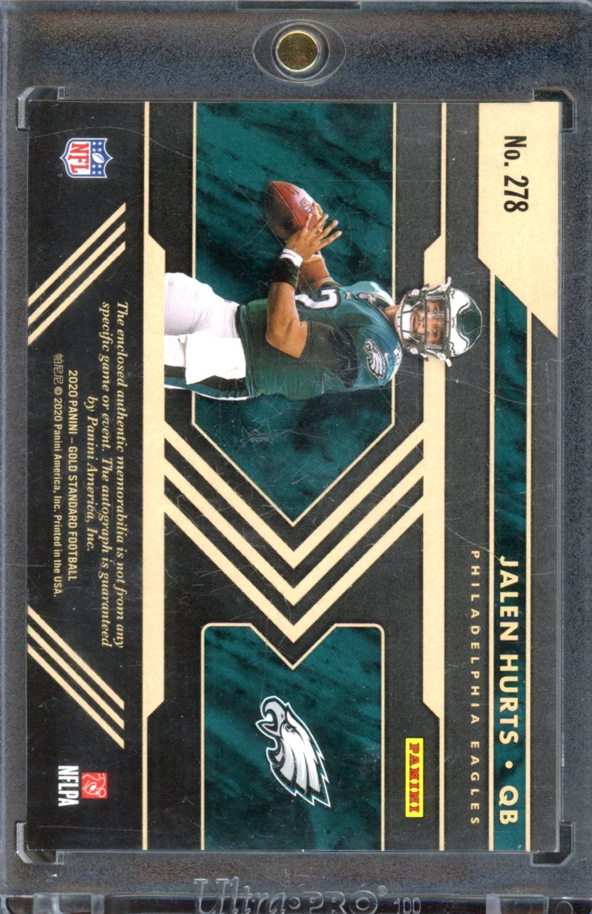 2020 Gold Standard Jalen Hurts Rookie Patch Auto /99