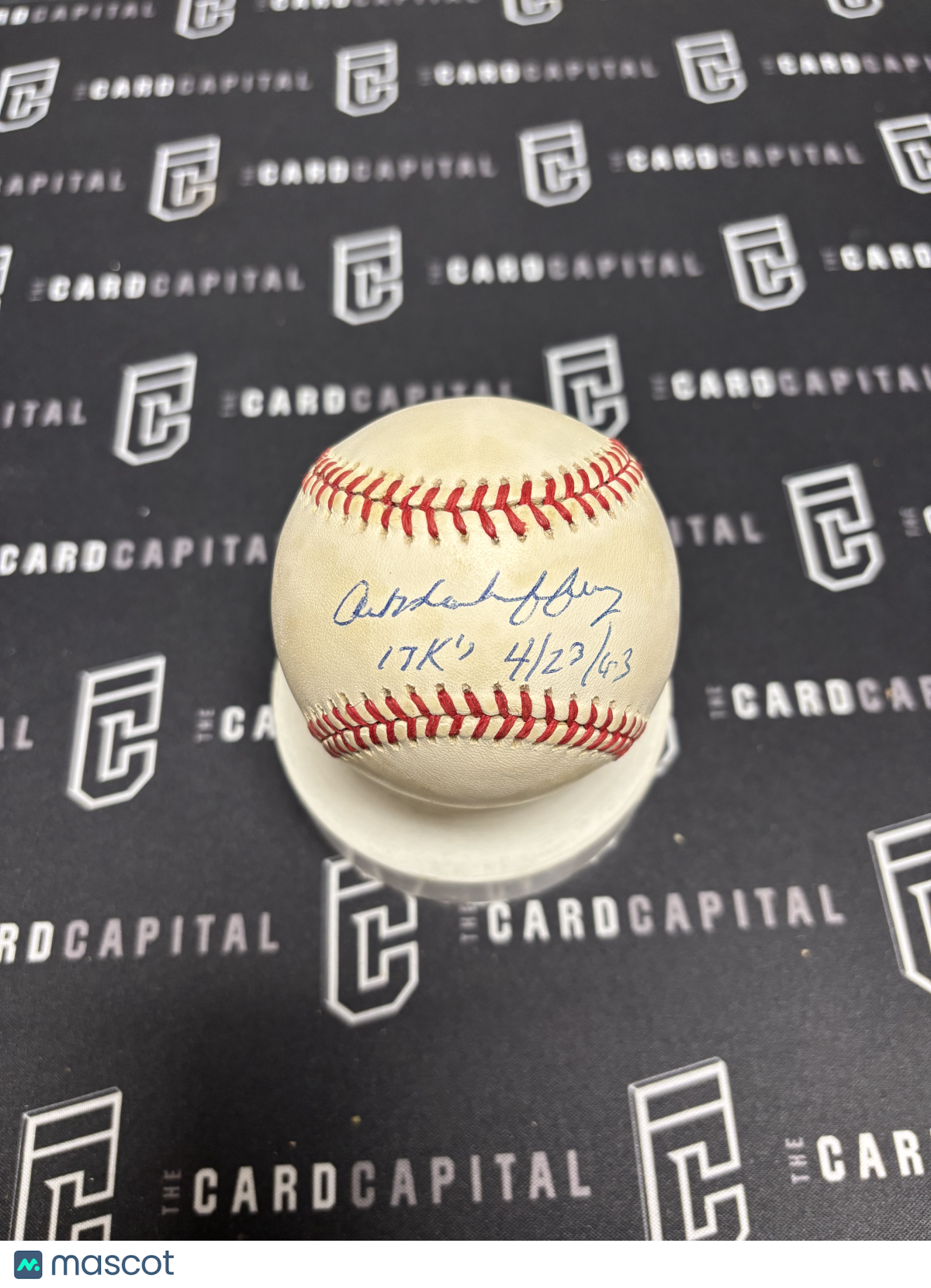 Art Mahaffey Signed Official Major League Baseball JSA