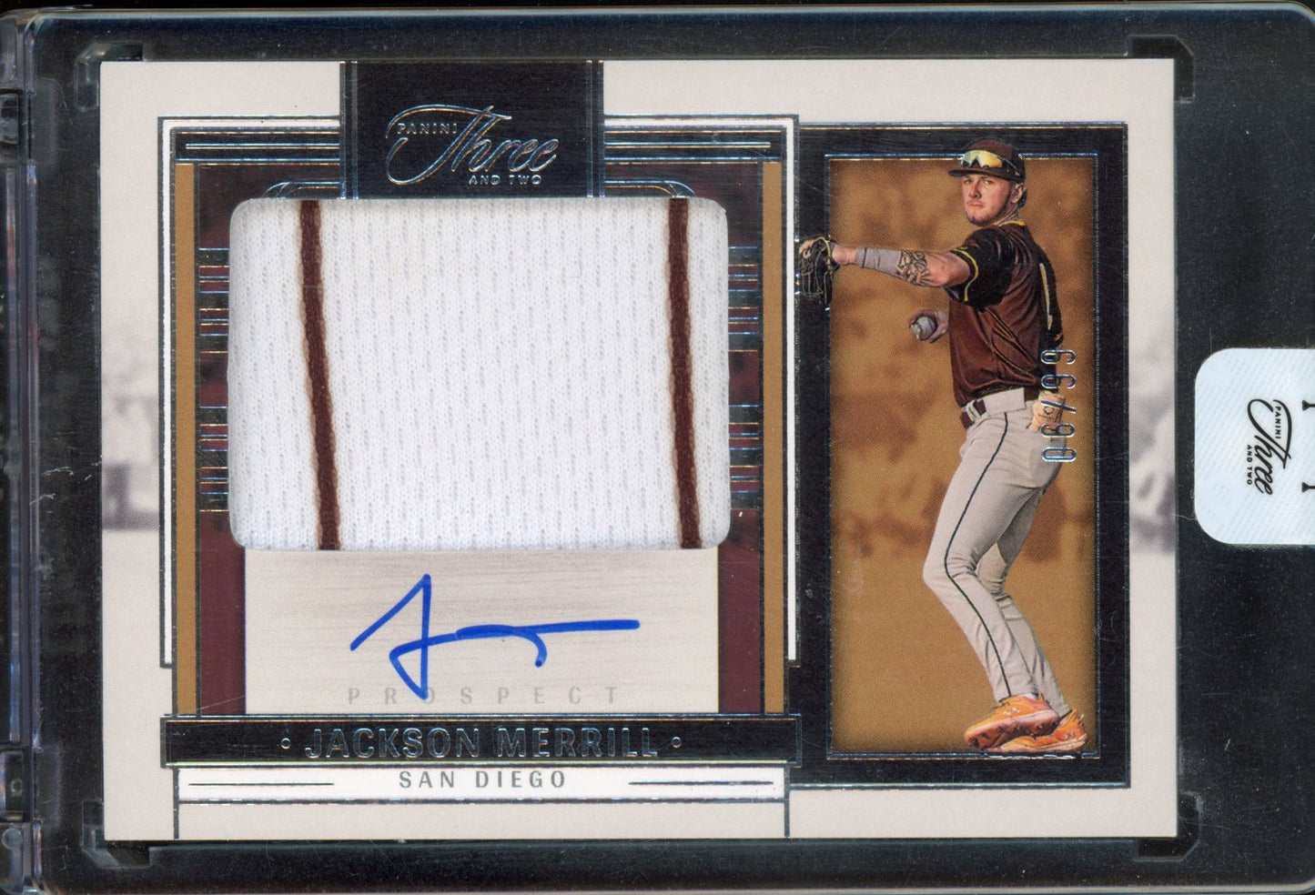2024 Three and Two Jackson Merrill Jersey Auto 06/99