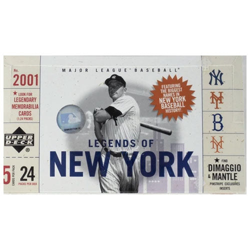 2001 UD Legends of New York Baseball Hobby Box