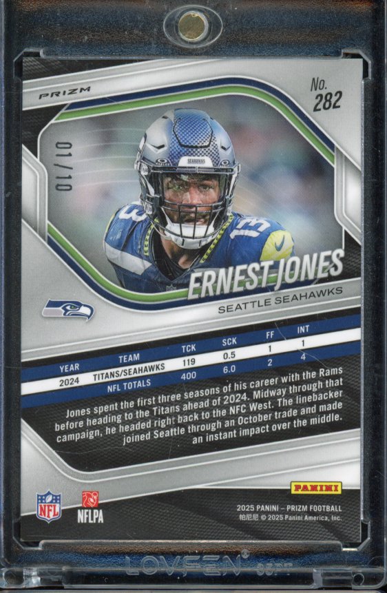 2025 Prizm Ernest Jones Gold Choice /10
