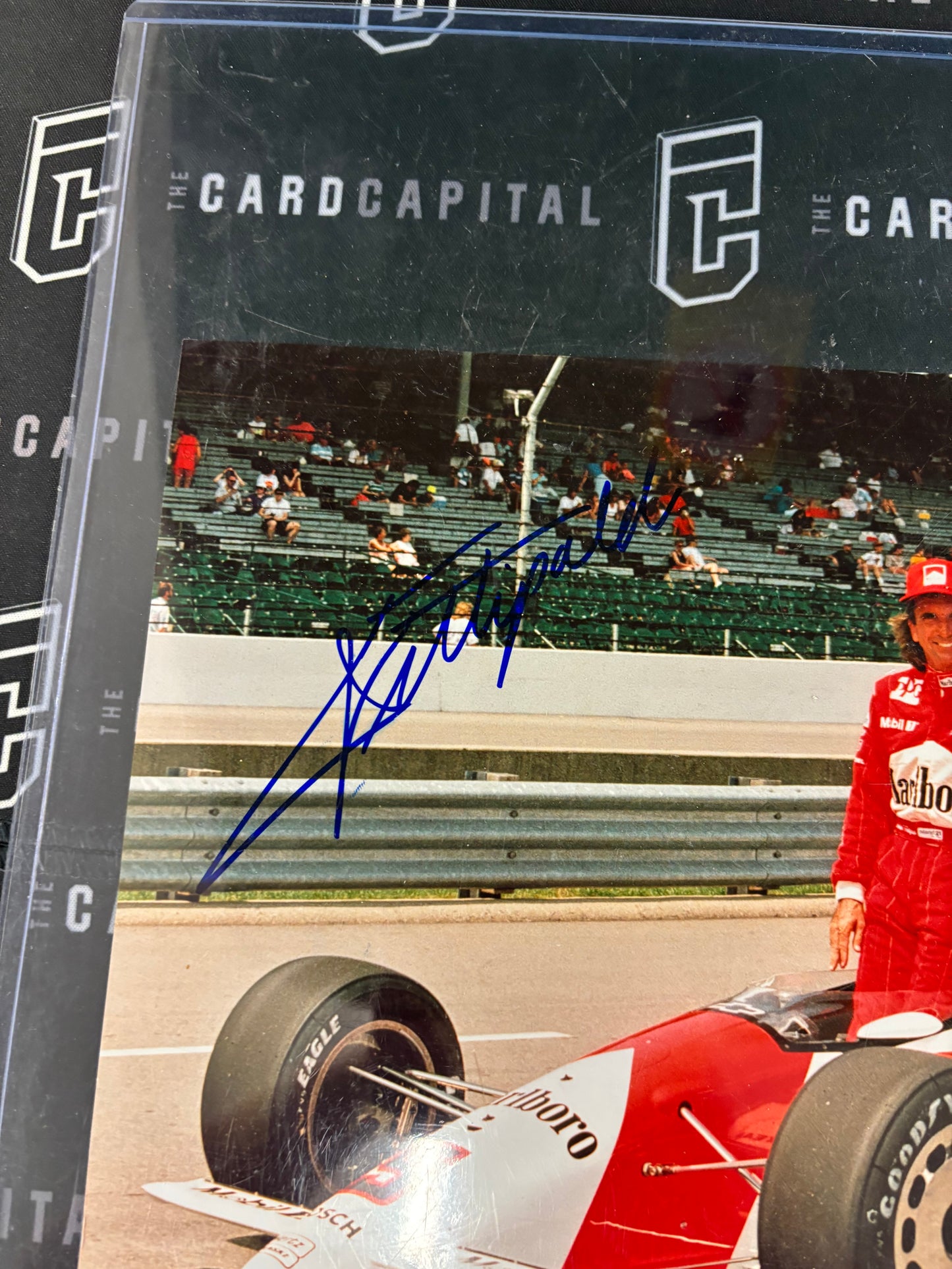 Emerson Fittipaldi SIgned 8x10 Photo PSA