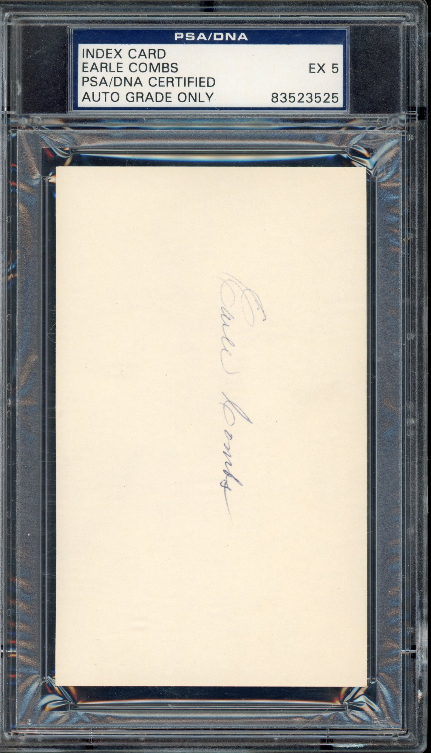 Earle Combs PSA/DNA Auto