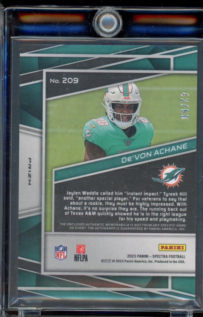2023 Spectra De'von Achane Rookie Patch Auto /60