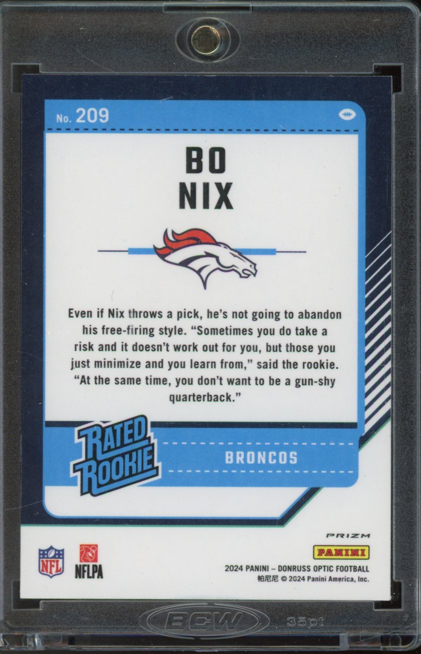 2024 Optic Bo Nix Red Stars Rookie