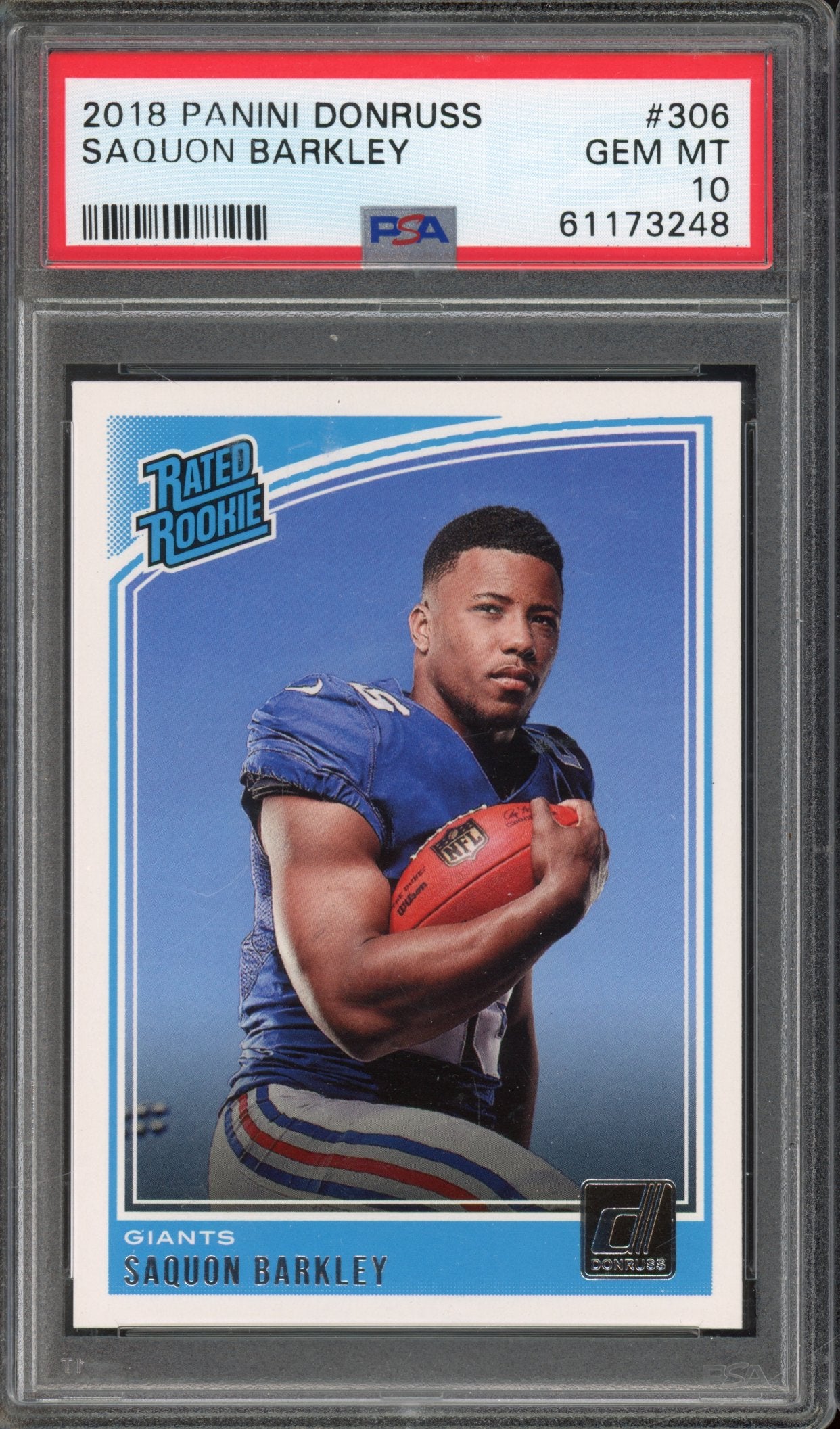 2018 Donruss Saquon Barkley PSA 10 RC