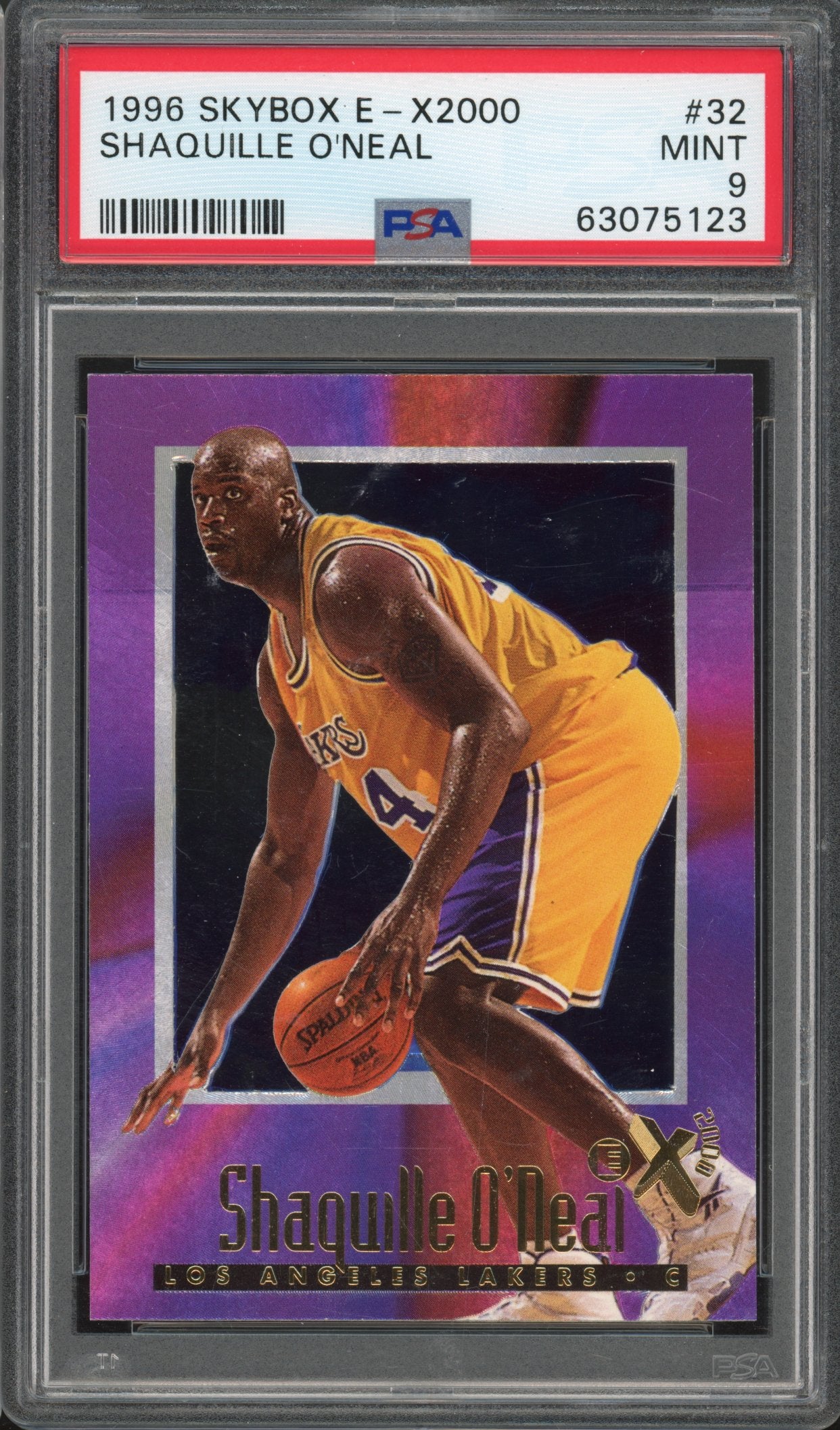 1996 Skybox E-X2000 Shaquille O'Neal PSA 9